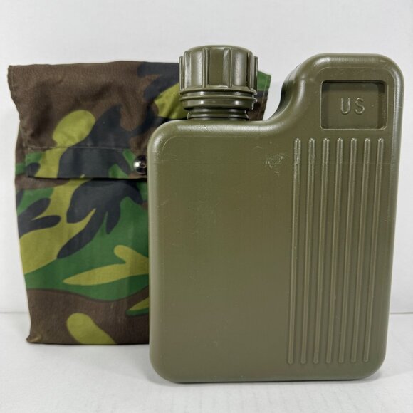 Canteen Drinking Cup Camouflage Carrying Case Pouch Belt Clips Outdoor Hunting - Picture 1 of 6